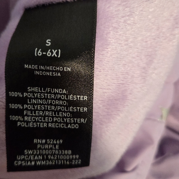 Swiss Tech Kids Purple Star Jacket size Small 6/6X - Picture 5 of 6